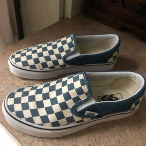 Blue checkered vans